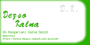 dezso kalna business card